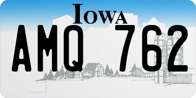 IA license plate AMQ762