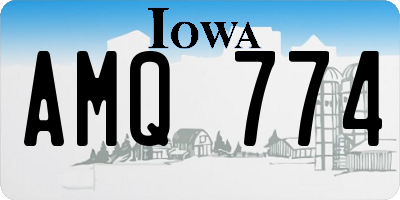 IA license plate AMQ774