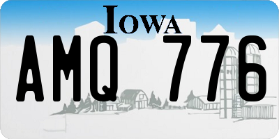 IA license plate AMQ776