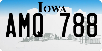 IA license plate AMQ788