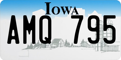 IA license plate AMQ795