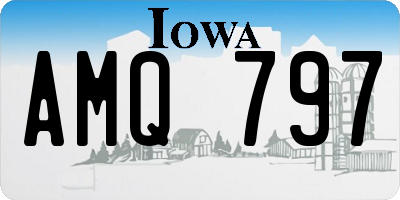 IA license plate AMQ797
