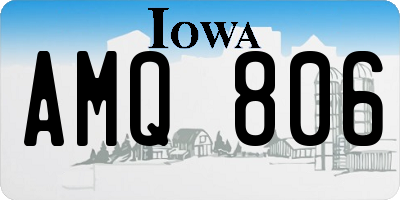 IA license plate AMQ806