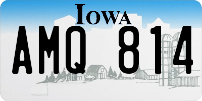 IA license plate AMQ814
