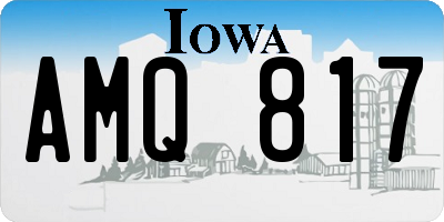 IA license plate AMQ817