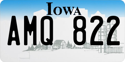 IA license plate AMQ822