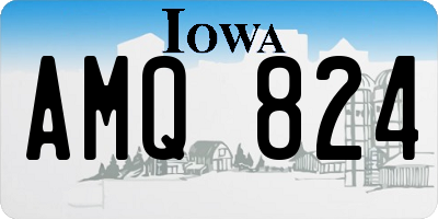 IA license plate AMQ824