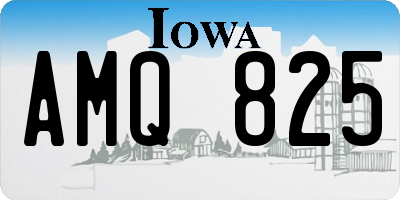 IA license plate AMQ825