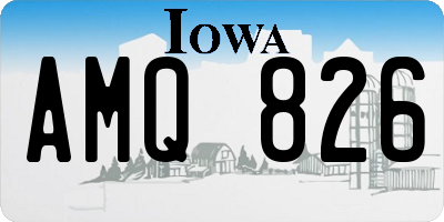 IA license plate AMQ826