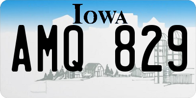 IA license plate AMQ829