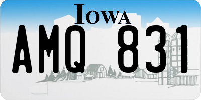 IA license plate AMQ831
