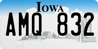 IA license plate AMQ832