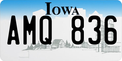 IA license plate AMQ836