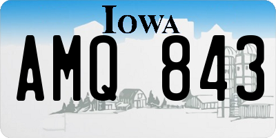 IA license plate AMQ843
