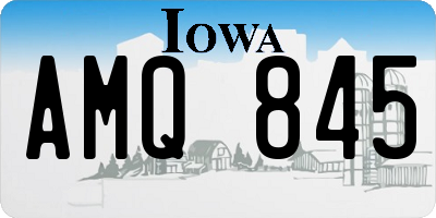 IA license plate AMQ845