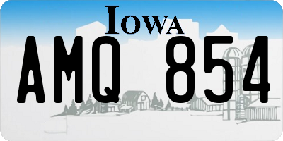 IA license plate AMQ854