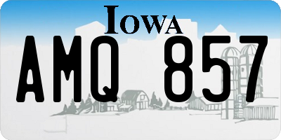 IA license plate AMQ857