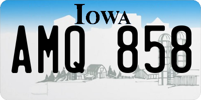 IA license plate AMQ858