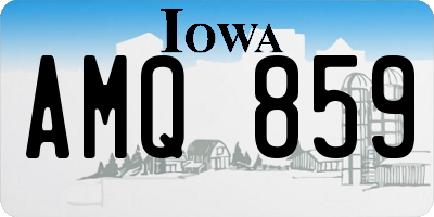 IA license plate AMQ859