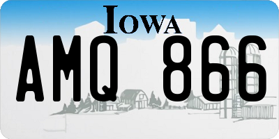 IA license plate AMQ866