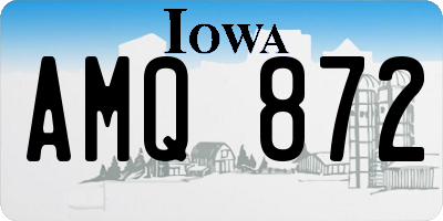 IA license plate AMQ872