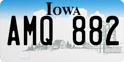 IA license plate AMQ882