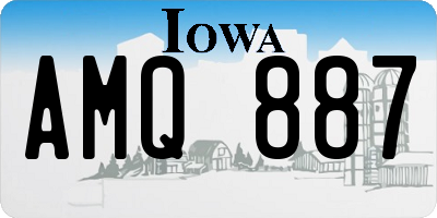 IA license plate AMQ887