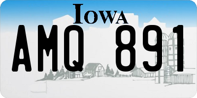 IA license plate AMQ891