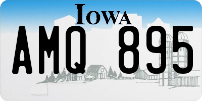 IA license plate AMQ895