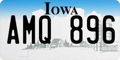 IA license plate AMQ896
