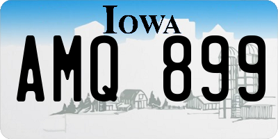 IA license plate AMQ899