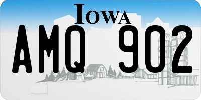 IA license plate AMQ902