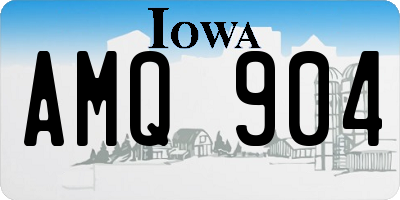 IA license plate AMQ904