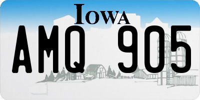 IA license plate AMQ905