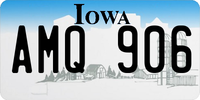 IA license plate AMQ906