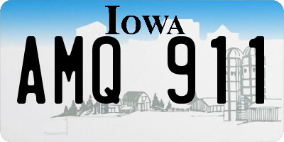 IA license plate AMQ911