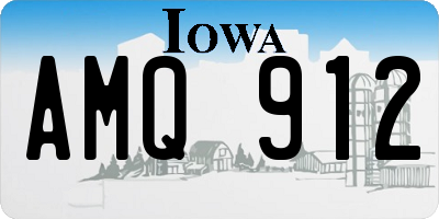 IA license plate AMQ912