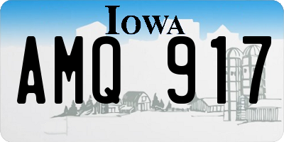 IA license plate AMQ917