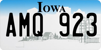 IA license plate AMQ923