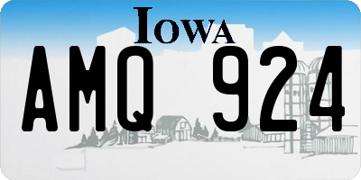 IA license plate AMQ924