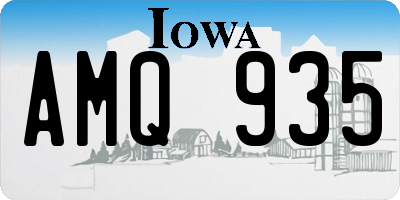IA license plate AMQ935