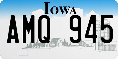 IA license plate AMQ945