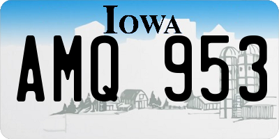 IA license plate AMQ953