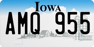 IA license plate AMQ955