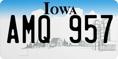 IA license plate AMQ957