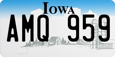 IA license plate AMQ959
