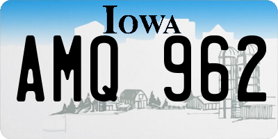 IA license plate AMQ962
