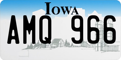 IA license plate AMQ966