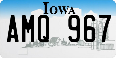 IA license plate AMQ967