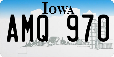 IA license plate AMQ970